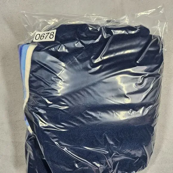 VTG Vanity Fair For Him Mens L-XL Robe Navy Blue Velour Calf Length Tie Belt USA - Picture 13 of 13